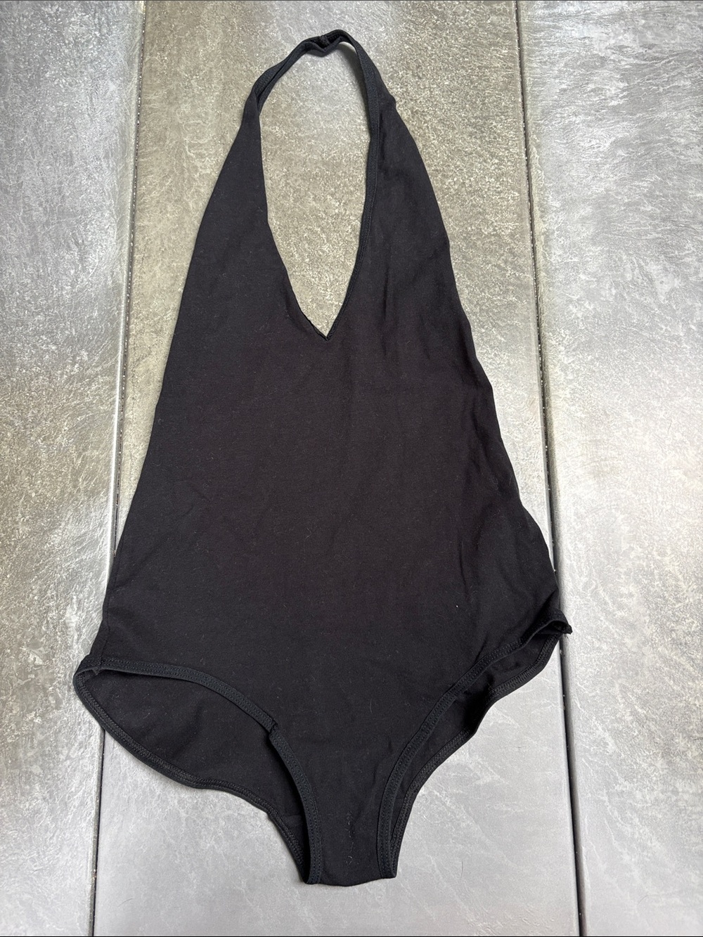 American Apparel Black Halter Bodysuit